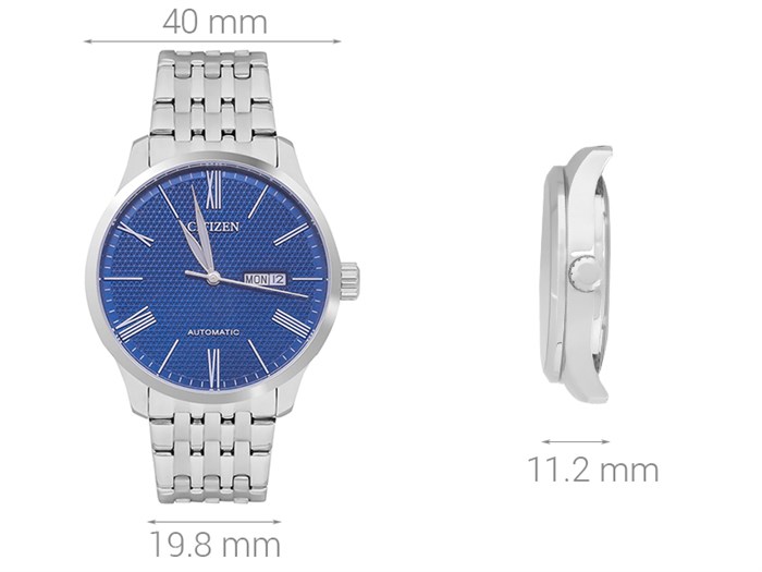 Đồng hồ CITIZEN Mechanical 40 mm Nam NH8350-59L Màu Bạc