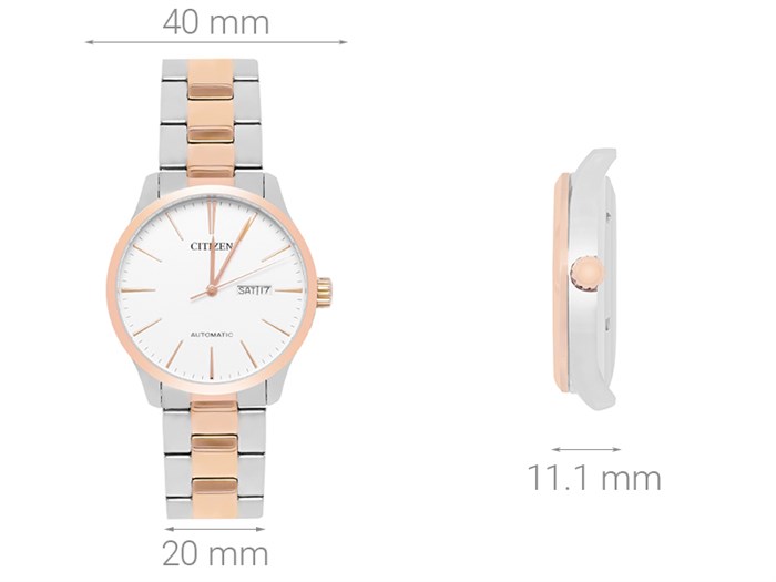 Đồng hồ CITIZEN Mechanical 40 mm Nam NH8356-87A Màu Bạc