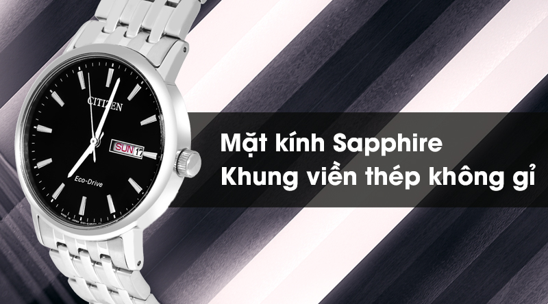 Đồng hồ Nam Citizen BM9010-59E - Eco-Drive có mặt kính bền, chống trầy xước, khung viền chắc chắn Đồng hồ Nam Citizen BM9010-59E - Eco-Drive có mặt kính bền, chống trầy xước, khung viền chắc chắn