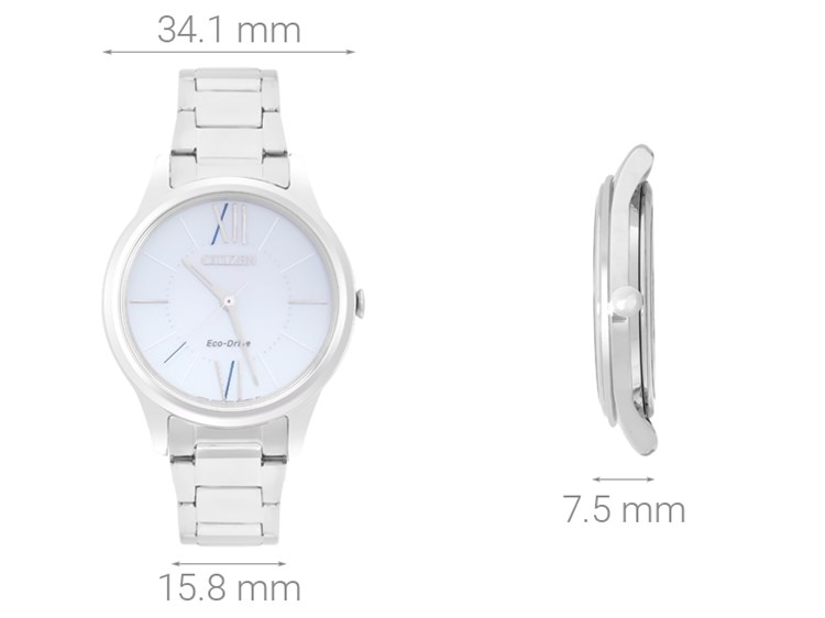 Đồng hồ CITIZEN Mechanical 34.1 mm Nữ EM0410-58A Màu Bạc