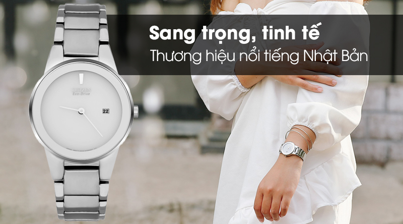 Đồng hồ Nữ Citizen GA1050-51A - Eco-Drive mang đậm vẻ sang trọng, tinh tế