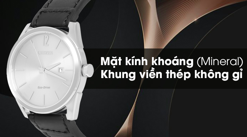Đồng hồ nam Citizen BM7411-16A - Eco-Drive có mặt kính chống trầy xước, khung viền chắc chắn Đồng hồ nam Citizen BM7411-16A - Eco-Drive có mặt kính chống trầy xước, khung viền chắc chắn