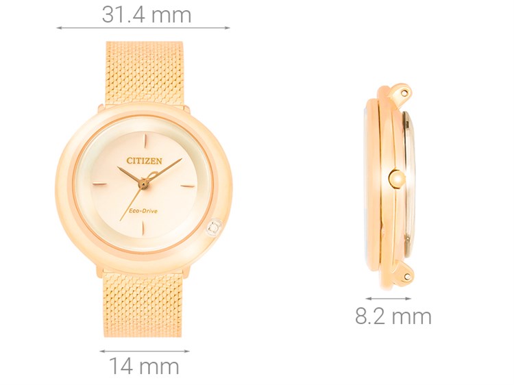 Đồng hồ CITIZEN L 31.4 mm Nữ EM0643-84X Màu Vàng