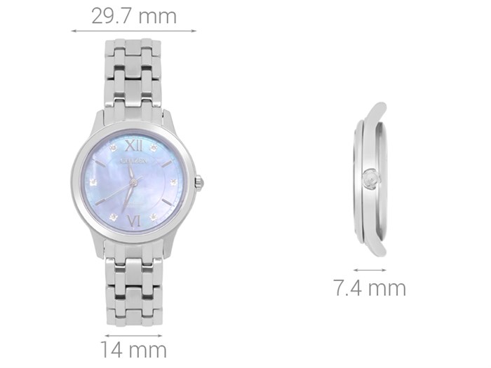 Đồng hồ Nữ Citizen EM0720-85N - Eco-Drive Màu Trắng