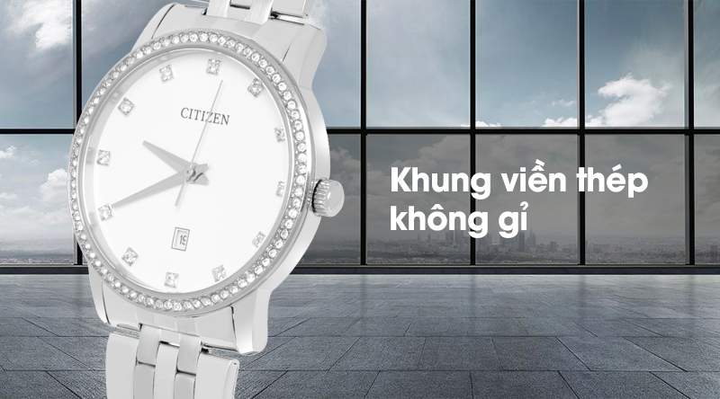 Đồng hồ nam Citizen BI5030-51A có khung viền thép không gỉ