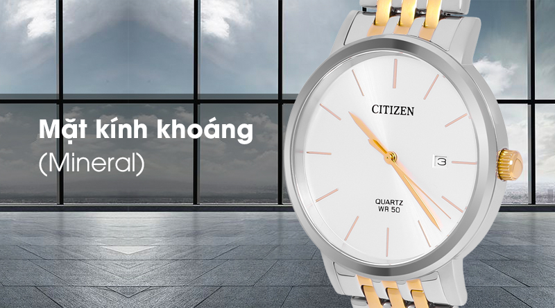 Đồng hồ Nam Citizen BI5074-56A có mặt kính trong suốt