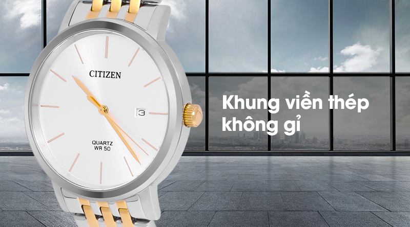 Đồng hồ nam Citizen BI5074-56A có khung viền cứng cáp