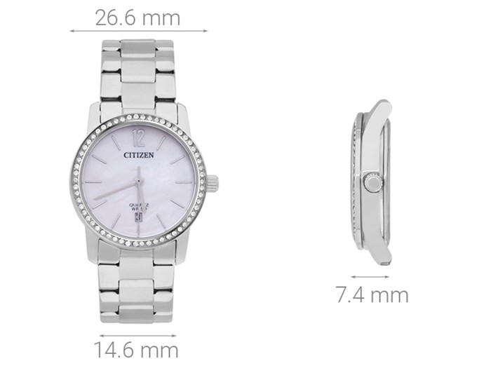 Đồng hồ CITIZEN 26.6 mm Nữ EU6030-81D Màu Bạc
