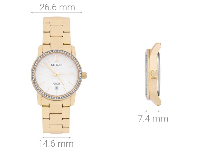 Đồng hồ CITIZEN 26.6 mm Nữ EU6032-85A Màu Vàng
