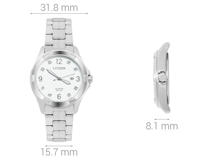 Đồng hồ CITIZEN 31.8 mm Nữ EU6080-58D Màu Bạc