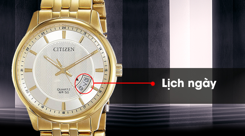 Đồng hồ nam Citizen BI1052-85P có lịch ngày hữu dụng