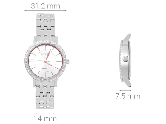 Đồng hồ CITIZEN 31.2 mm Nữ EL3041-87X Màu Bạc