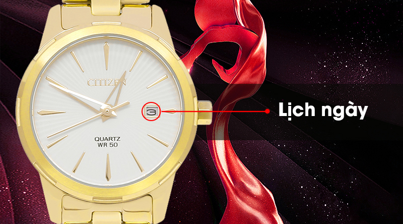 Đồng hồ nữ Citizen EU6073-53A trang bị lịch ngày tiện lợi Đồng hồ nữ Citizen EU6073-53A trang bị lịch ngày tiện lợi