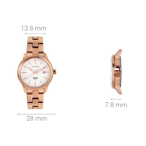 Đồng hồ CITIZEN 28 mm Nữ EU6073-53A Màu Vàng Hồng