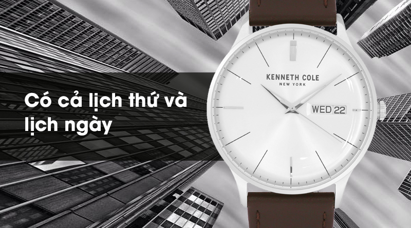 Đồng hồ nam Kenneth Cole KC50589011 có lịch thứ và lịch ngày tiện lợi Đồng hồ nam Kenneth Cole KC50589011 có lịch thứ và lịch ngày tiện lợi