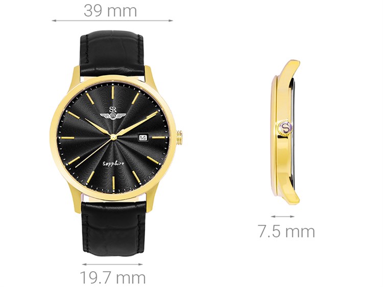 Đồng hồ Nam SR Watch SG1056.4601TE Màu Đen
