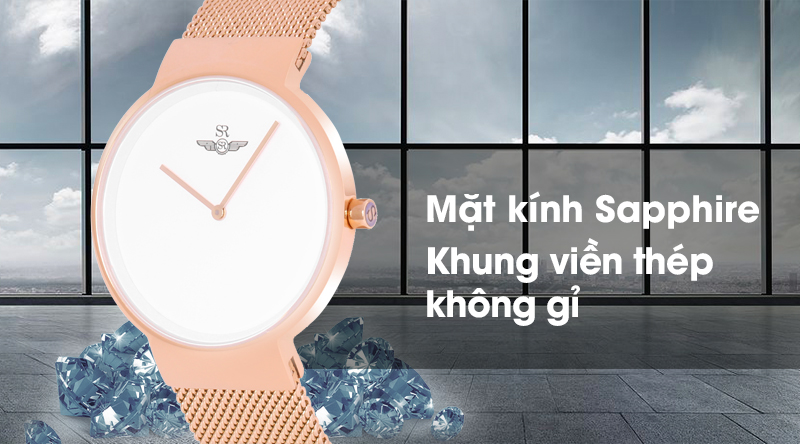 Đồng hồ nam SR Watch SG5521.1302 có mặt kính Sapphire, khung viền thép không gỉ Đồng hồ nam SR Watch SG5521.1302 có mặt kính Sapphire, khung viền thép không gỉ