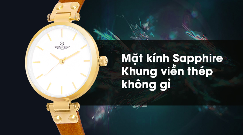 Đồng hồ nữ SR Watch SL7541.4902 có khung viền bền bỉ, mặt kính có độ cứng cao Đồng hồ nữ SR Watch SL7541.4902 có khung viền bền bỉ, mặt kính có độ cứng cao