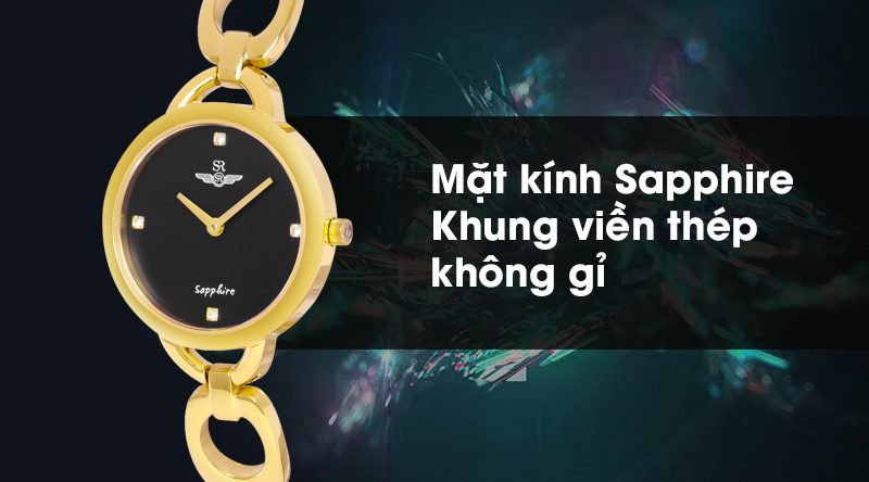 Đồng hồ nữ SR Watch SL1603.1401TE có mặt kính Sapphire cứng cáp, khung viền thép không gỉ Đồng hồ nữ SR Watch SL1603.1401TE có mặt kính Sapphire cứng cáp, khung viền thép không gỉ