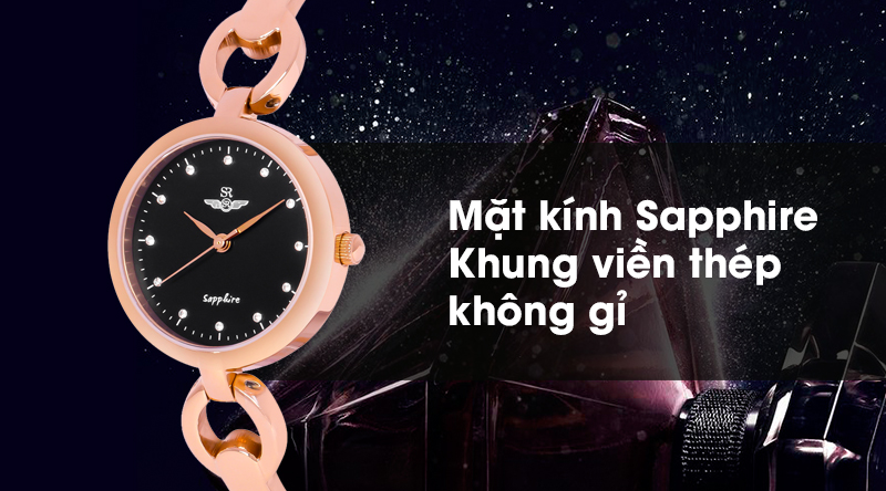 Đồng hồ nữ SR Watch SL1604.1301TE với mặt kính cứng cáp, khung viền thép không gỉ Đồng hồ nữ SR Watch SL1604.1301TE với mặt kính cứng cáp, khung viền thép không gỉ