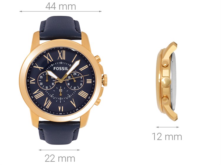 Đồng hồ FOSSIL 44 mm Nam FS4835IE Màu Xanh Dương