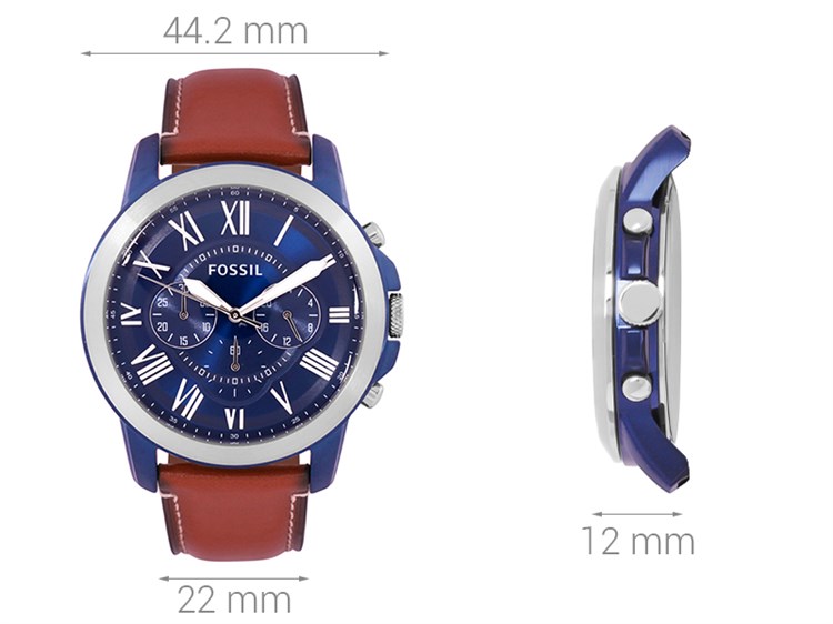 Đồng hồ FOSSIL Carlie 44.2 mm Nam FS5151 Màu Nâu