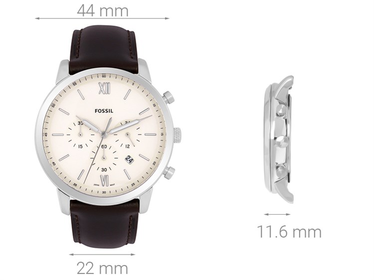 Đồng hồ FOSSIL Carlie 44 mm Nam FS5380 Màu Nâu