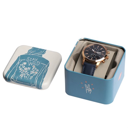 Đồng hồ FOSSIL Carlie 43.8 mm Nam FS5436 Màu Xanh Dương