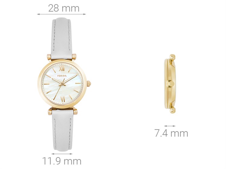 Đồng hồ FOSSIL Carlie 28 mm Nữ ES4529 Màu Xám