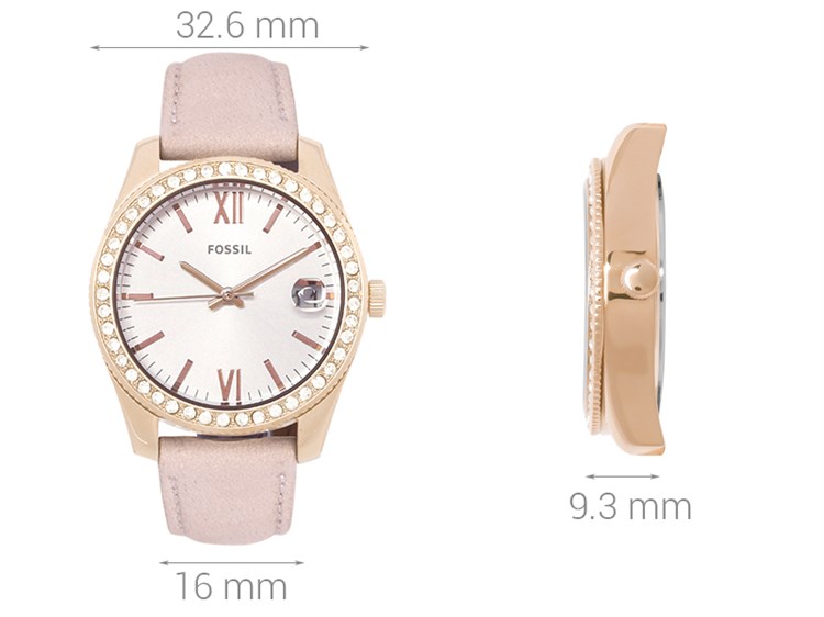Đồng hồ FOSSIL Carlie 32.6 mm Nữ ES4607SET Màu Hồng