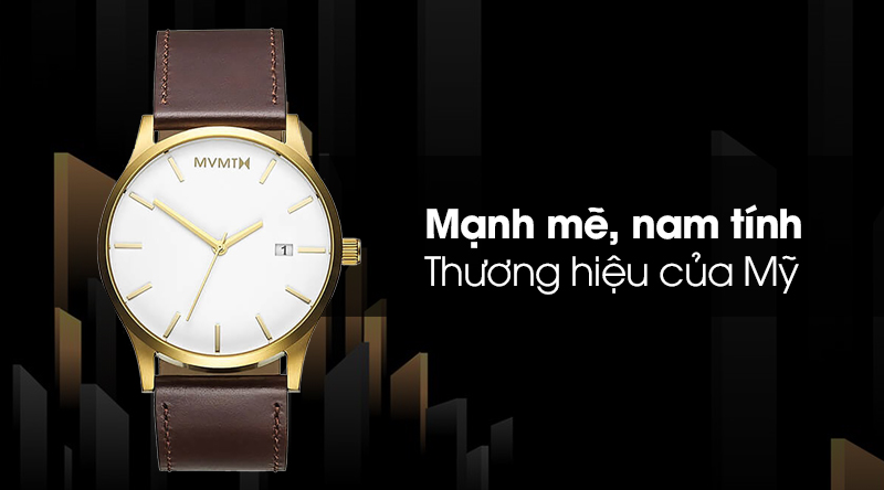 Đồng hồ Nam MVMT D-MM01-WGL thiết kế sang trọng và tinh tế