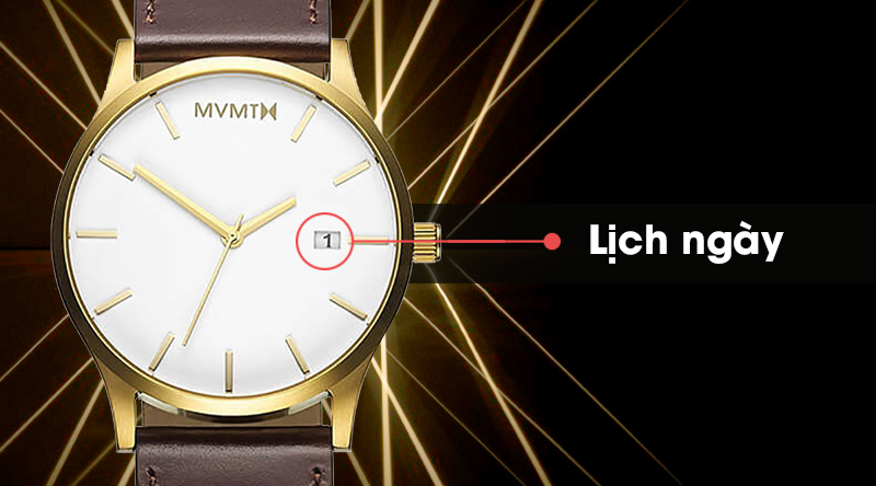 Đồng hồ Nam MVMT D-MM01-WGL trang bị lịch ngày tiện ích