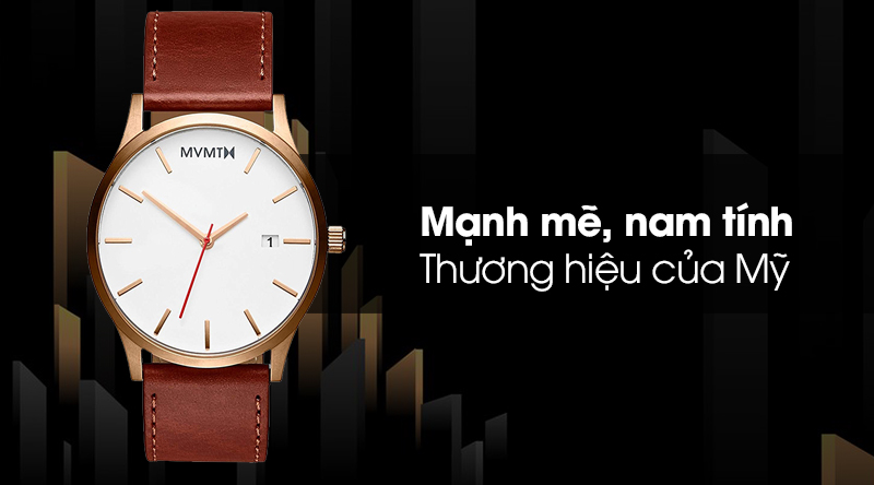 Đồng hồ Nam MVMT D-MM01-WBR thiết kế sang trọng và tinh tế