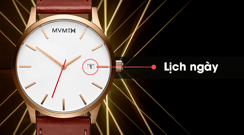 Đồng hồ Nam MVMT D-MM01-WBR trang bị lịch ngày tiện ích