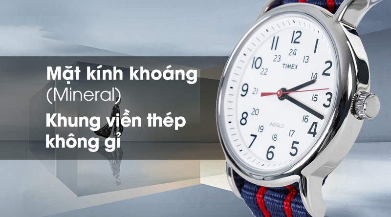 Đồng hồ nam/nữ TimeX T2N747 có mặt kính trong suốt, khung viền cứng cáp