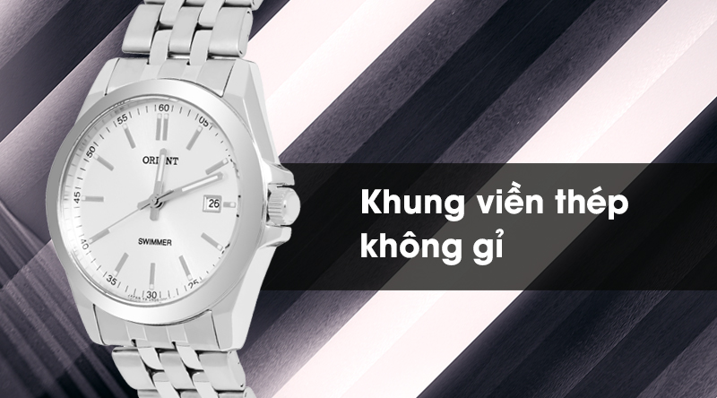 Đồng hồ Nam Orient SUND6003W0 có khung viền thép không gỉ Đồng hồ Nam Orient SUND6003W0 có khung viền thép không gỉ
