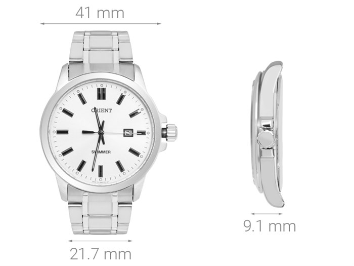 Đồng hồ ORIENT 41 mm Nam SUNE5004W0 Màu Bạc