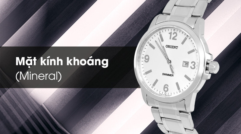 Đồng hồ Nam Orient SUNE5005W0 có mặt kính bằng khoáng Đồng hồ Nam Orient SUNE5005W0 có mặt kính bằng khoáng