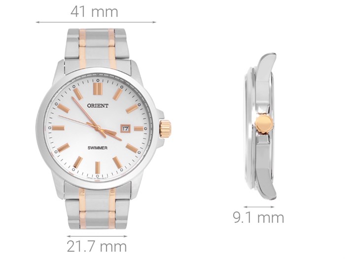 Đồng hồ ORIENT 41 mm Nam SUNE5001W0 Màu Bạc