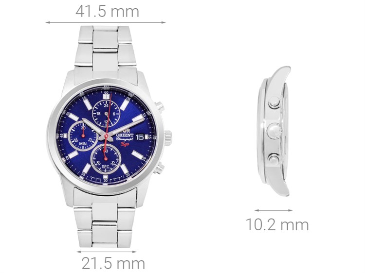 Đồng hồ ORIENT 41.5 mm Nam FKU00002D0 Màu Bạc