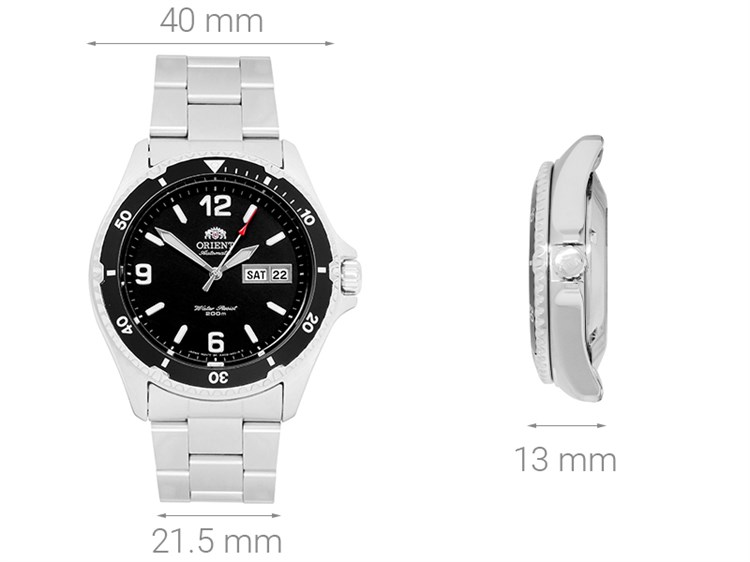 Đồng hồ ORIENT Mako 40 mm Nam FAA02001B9 Màu Bạc