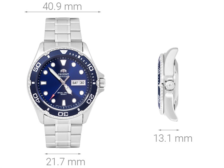 Đồng hồ ORIENT Mako 40.9 mm Nam FAA02005D9 Màu Bạc