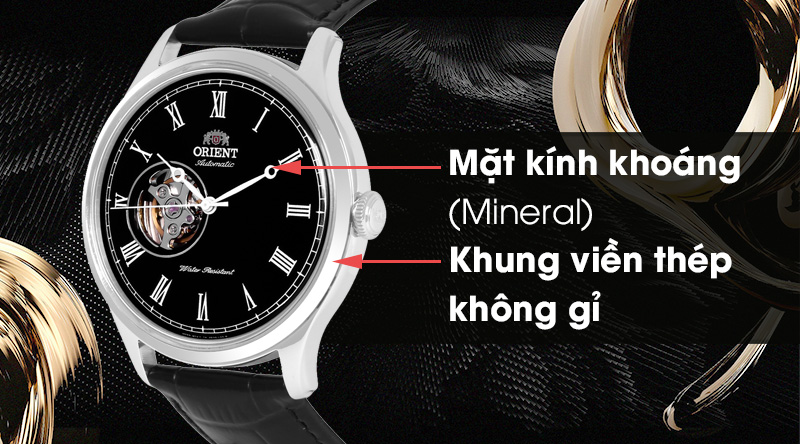 Đồng hồ Nam Orient FAG00003B0 - Cơ tự động có khung viền thép không gỉ và mặt kính khoáng Đồng hồ Nam Orient FAG00003B0 - Cơ tự động có khung viền thép không gỉ và mặt kính khoáng