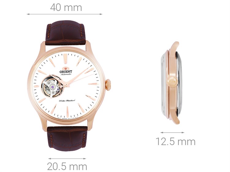 Đồng hồ ORIENT Bambino 40 mm Nam RA-AG0001S10B Màu Nâu