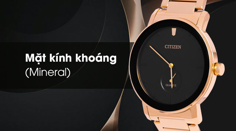 Đồng hồ Nam Citizen BE9182-57E có kính khoáng trong suốt