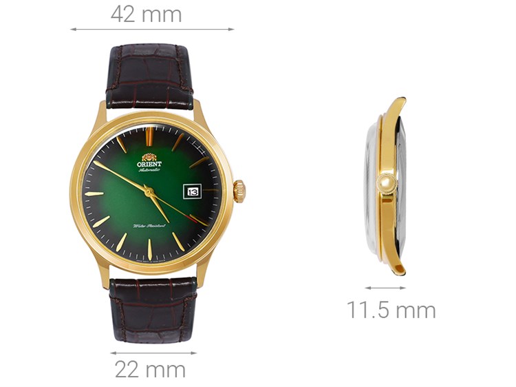 Đồng hồ ORIENT Bambino 42 mm Nam FAC08002F0 Màu Nâu