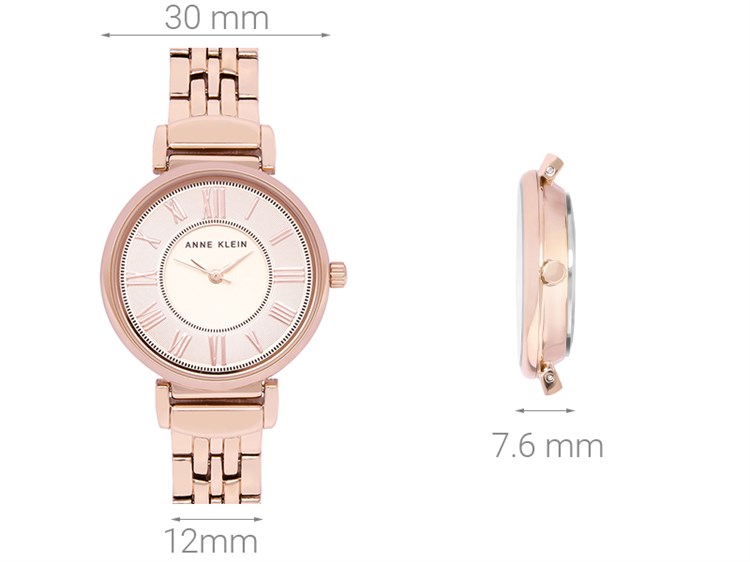 Đồng hồ ANNE KLEIN 30 mm Nữ AK/2158RGRG Màu Vàng Hồng
