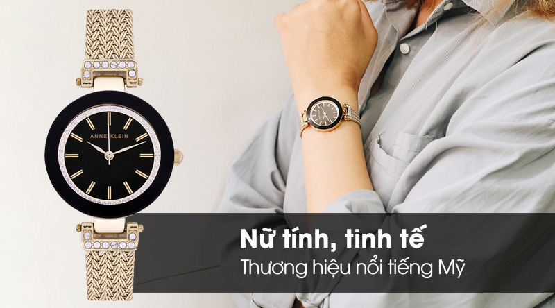 Đồng hồ nữ Anne Klein AK/1906BKGB có kiểu dáng sang trọng Đồng hồ nữ Anne Klein AK/1906BKGB có kiểu dáng sang trọng