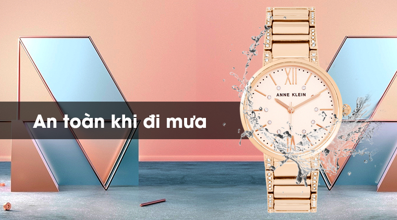 Đồng hồ nữ Anne Klein AK/3200RGRG có hệ số chống nước 3 ATM Đồng hồ nữ Anne Klein AK/3200RGRG có hệ số chống nước 3 ATM