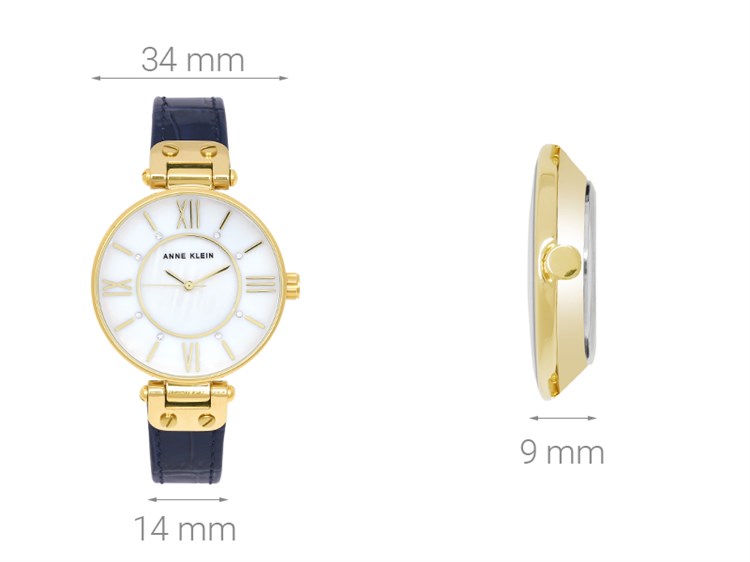 Đồng hồ ANNE KLEIN 34 mm Nữ AK/3228MPNV Màu Xanh Dương